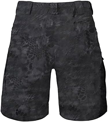 Wenkomg1 shorts táticos, estilo safari de safari, ripstop de cintura elástica de ripstop da cintura