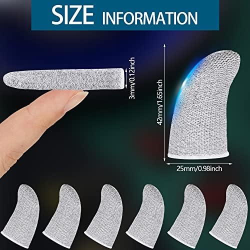 Manga de dedo de 30 peças para jogos Mobile Game Controller Dinguar Thumb Sleeve Anti-Sweat Respirável Crega de toque sem fingida