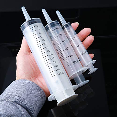 8 Peças Conjunto de seringa de plástico, seringas industriais Ferramentas de seringa de medição líquida para laboratórios científicos,