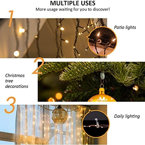 ABOOFAN 50pcs Luz de Natal Ganchos de Xmas Mini Gutter Gotes