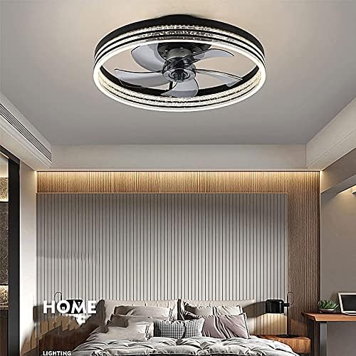 Luzes de quarto da Mxysp para ventilador sem lâmina de teto 19,7 polegadas ventiladores de teto invisíveis com luzes