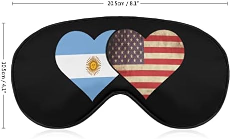 Argentina Flag e USA Flag máscara de olho Sono vendimento com bloqueios de cinta ajustável Blinder noturno para viagens
