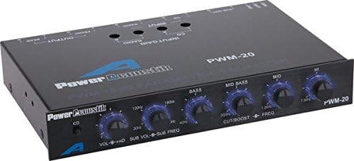 Power Acoustik PWM-20 Four Band Paramétrico Equalizador
