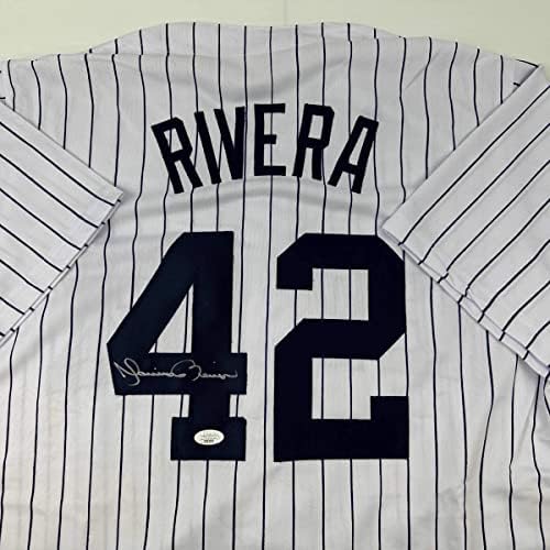 Autografado/assinado Mariano Rivera Nova York Jersey de beisebol JSA CoA/LOA