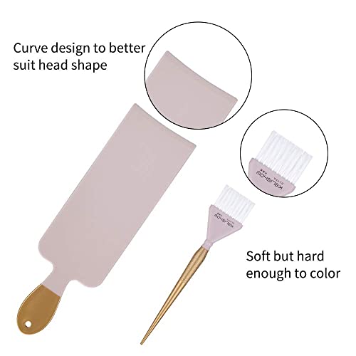 Escova de tinta de cabelo, kit de tinta de cabelo de 5pcs inclui 4pcs cor de cabelo pincel de cor de cabelo para salão de