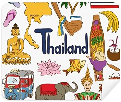 Tailândia Paiscap Animais Bandeira Nacional Limpeza de pano Limpador 2PCS Camurça Fabric