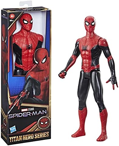 Spider-Man Marvel Titan Hero Série 12 -escala super-herói Figura de ação Toy com Titan Hero FX Port, Red Blue