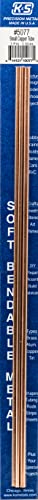 K&S 5077 Tubo de cobre dobrável 3/32 , 5/32 e 1/8 x 0,014 parede x 12 de comprimento, 1 peça cada, feita nos EUA