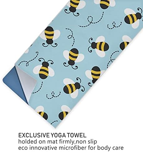 Aunstern Yoga Blanket Bee-Pattern-Blue Towel Yoga Mat Toalha