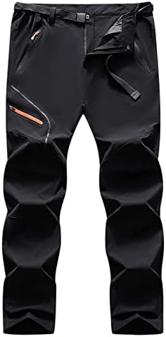 Miashui Boy Little Mens Fashion Street Loose Multi Pocket Confortável calça de secagem rápida Ultra Light Breathable com 6