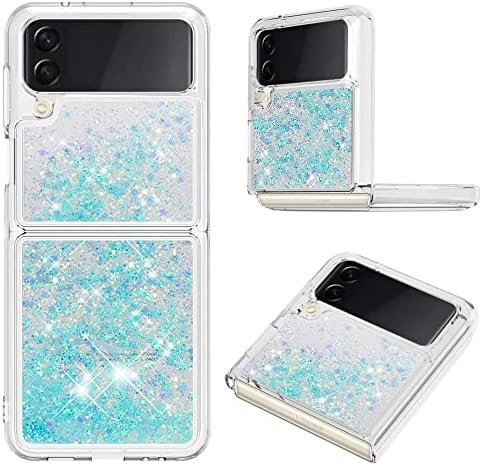 Ivy Z Flip4 e capa TPU para Samsung Z Flip 4 Case [Anti-Fingerprint] [resistente à Scrathc] [Touch suave]-azul claro