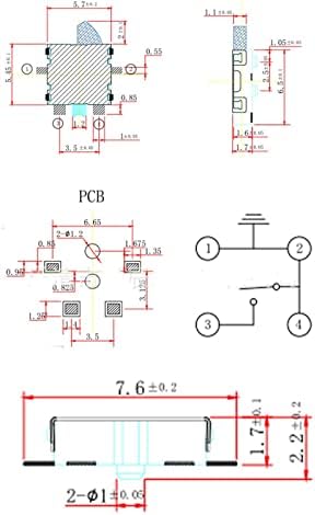 Hikota Micro Switch 10pcs Redefinir Micro interruptor esquerdo e o interruptor de balanço direito DC12V para equipamento