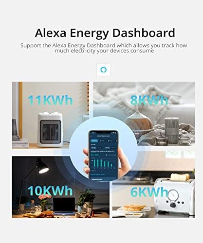 SONOFF S40 WIFI SMART PULL COM MONITORIO DE ENERGIA, CERTIFICADO DE SOGADO SMART SMART 15A, Trabalhe com Alexa e Google Home Assistant,