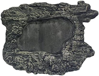 Komodo Habitat Rock Bowl Medium | Comida decorativa e prato de água de aparência natural | Ideal para espécies de pernas