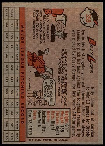 1958 Topps 359 Billy Loes Baltimore Orioles