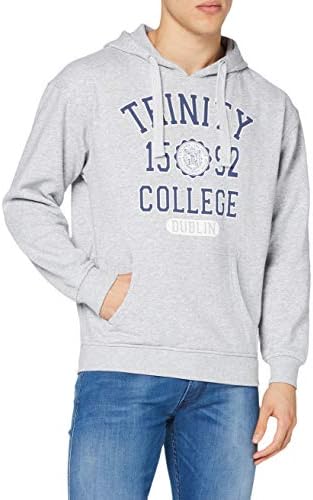 Grey Marl e Navy Trinity College Dublin Ireland 1592 moletom com capuz