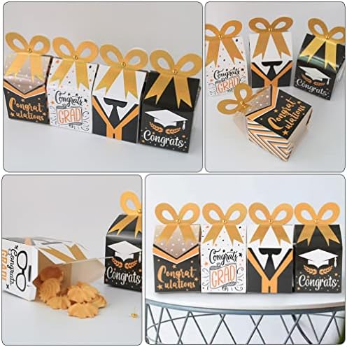 Aboofan Candy Recainers Candy Gift Box 12pcs Caixa de presente de formatura parabéns parabéns Candy Favor Box Treat Boxes para 2023