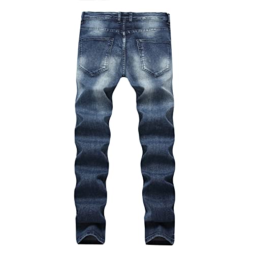 Jeans de jeans de jeans rasgados de masculino, calças de jeans de jeans de jeans de hip hop calças de jeaks destruídos