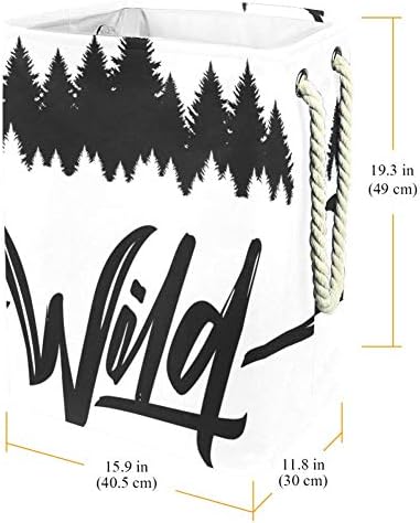 Indomer Lettering Type de desenho à mão de Wild 300D Oxford PVC Roupas à prova d'água cesto de roupas grandes para cobertores
