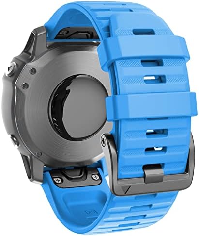 DJDLFA para Garmin Watch Bands 22mm Largura Banda de substituição de silicone macio Strap Strap para Garmin Fenix ​​7/Fenix ​​5/Fenix ​​6/Fenix ​​5 Plus/Fenix ​​6 Pro/Forerunner 935 945 (Cor: Azul, tamanho: 22m