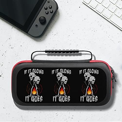 Morto por jogo de luz de luz do dia, troca de caixa, troca engraçada OLED compatível com console e acessórios Protetive Protective Hard Shell Travel Case, organizador de jogos portátil personalizado com 10 jogos