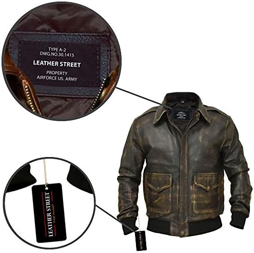 A2 Aviador Brown WWII Flying Tiger Jacket - Jaquetas -piloto para homens - Jaqueta de couro Bomber Men