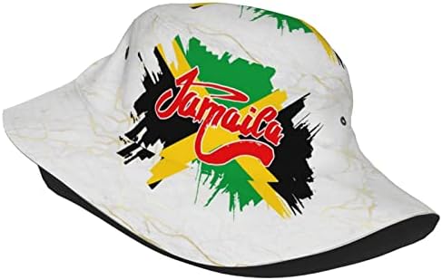 Chandeiro de balde de bandeira da Jamaica para homens do verão do verão do sol abstrato Pescador boné ao ar livre Caps Sun Caps