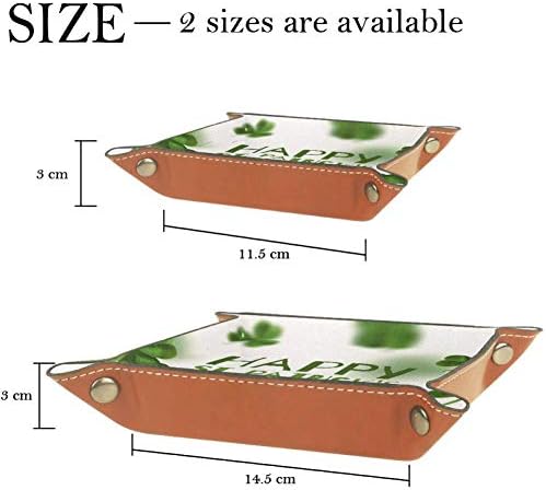 Lyetny Feliz dia do dia do dia de São Patrício Caixa de armazenamento de cabeceira Caddy bandeja de desktop alteração da carteira