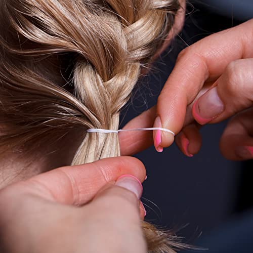 Bandas de cabelo elásticas claras, 2500pcs mini pequenos faixas de borracha, pequenos elásticos macios e elásticos de cabelo