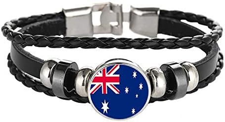 Bandeira da Austrália Bracelete Corrente de Correia de Cristal de Correia de Cristal