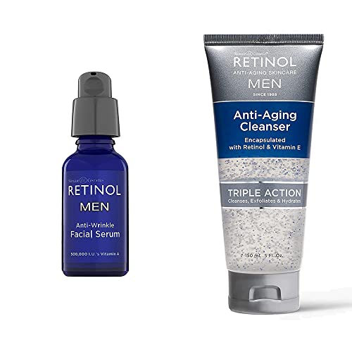 Soro facial anti-rugas de retinol masculino limpador de gel masculino de retinol