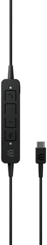 EPOS Enterprise Sennheiser Adaptar 160 ANC USB-C Wired, fone de ouvido de dupla face-conectividade USB-C, otimizado para UC-Cancelamento
