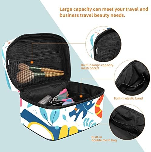 TBOUOBT Bolsa cosmética para mulheres, bolsas de maquiagem Bolsa de higiene saco de bolsa de viagem, desenho animado de animal