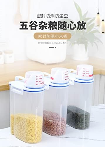 Luckymao transparente grão grão grão plástico cozinha selada arroz balde grão grão grão de grão caixa de armazenamento 透明额