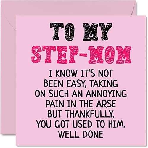 Cartão de aniversário da mamãe step - Muito bem - engraçado ROVA FELIZ ANIVERSÁRIO CARTO DO DIA DA Mãe da Filha de enteado,