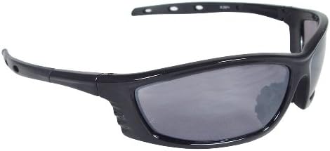 Radianos CS1-60 Chaos Glasses de segurança de proteção, lente de espelho prateado, quadro preto