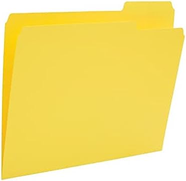 1 Máquilo de arquivo amarelo Pastas de arquivo Tamanho da letra 1/3 Corte, pastas de arquivo com 3 tabbed, arquivo