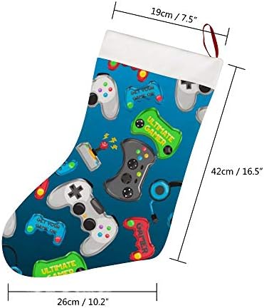 Os videogames dos videogames meias de Natal personalizadas meias de natal penduradas para pendurar sacolas de doces