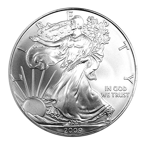 2009 Silver Eagle na caixa de presente de hortelã dos EUA $ 1 Brilhante não circulado