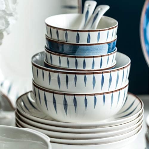Sxnbh o prato de cerâmica conjunto com design de padrões de cores pintado, uso criativo e individual doméstico