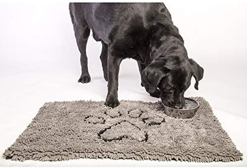 Dog Gone Smart Dirty Dirty Microfiber Patreathatomat - tapetes lamacentos para cães - tapete de cachorro super absorvente mantém as patas e pisos limpos - máquina lavável tapetes de porta de estimação com backing não deslizante | Castanho médio