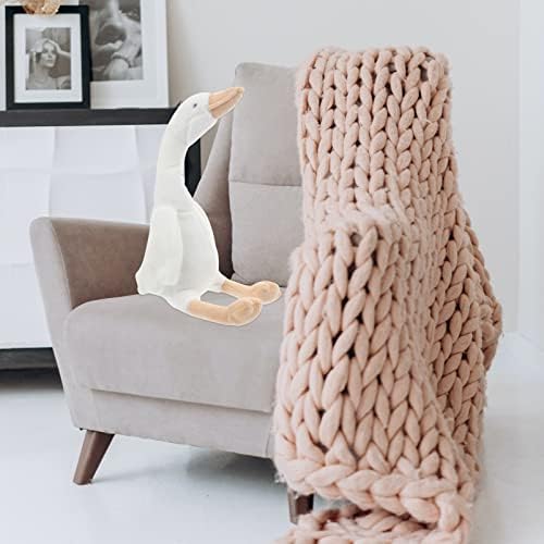 Zerodeko Plushie Plush Goose Backed Animal: Animal macio abraçando travesseiro branco sofá almofada de travesseiro para casa