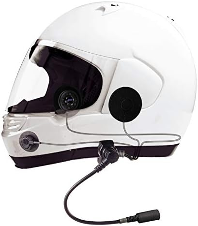 J&M Corporation J&M Elite 801 Series Helmet Headset para a maioria dos capacetes de estilo completo