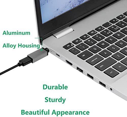Cerrxian 100W PD USB Tipo C Entrada feminina para CC 4,0mm x 1,7mm Adaptador de carregamento de energia