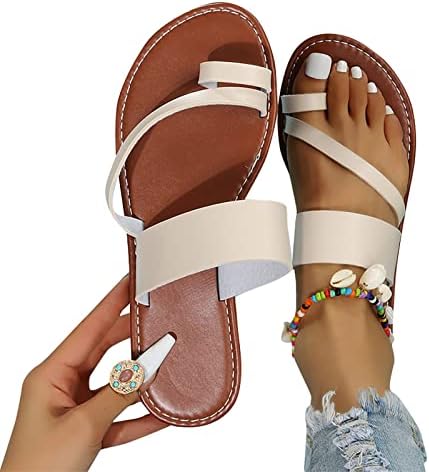 Sandálias para mulheres verão elegante, sandália feminina em sandálias de tanga de dedo do dedo do pé