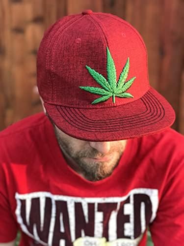 Chapéu de erva daninha Popfizzy, chapéus unissex de folhas de maconha, boné de maconha, bonés de beisebol de cannabis, chapéus de hip-hop, presentes de ervas daninhas para chapados