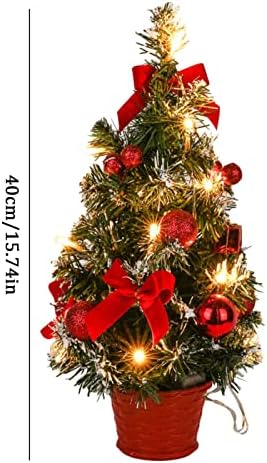 40cm de mesa de natal árvore de Natal Mini Pines Conces Árvore de Natal Artificial para Mesa Top Mesa Geométrica Objetos Decorativos