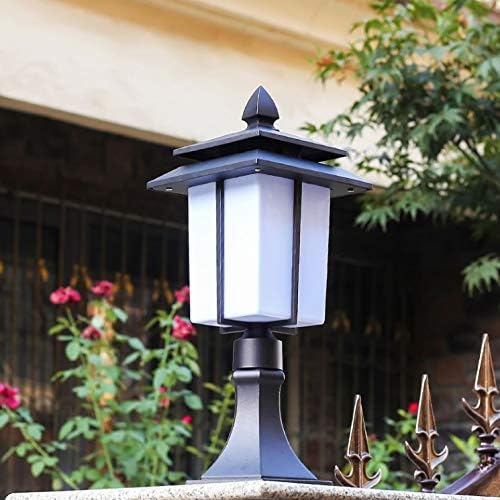 TJLSS novo estilo chinês Gatelamp, lâmpada externa, lâmpada de jardim, lâmpada de cabeça da coluna de parede externa, lâmpada à prova d'água no jardim da villa