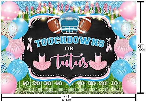 Touchdowns aibiin 7x5ft ou gênero de gênero Tutus Revelar cenário de futebol americano anúncio de gênero de gênero de gênero