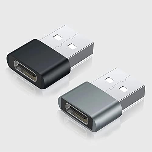 Usb-C fêmea para USB Adaptador rápido compatível com o seu ASUS ZS571KL para Charger, Sync, dispositivos OTG como